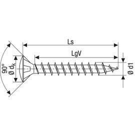 Spax T-Star Plus Universal Screw 3.0 mm x 25 mm, A2 Stainless Steel, Pack of 200, Raised Countersunk Head, Fully Threaded, 4Cut, Material Characteristics: 1.4567, 0627000300253