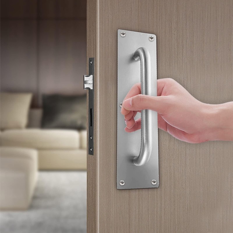 Sliding Door Handle,Fire Door Push Plate and Pull Handle,11.8x3.1inch Stainless