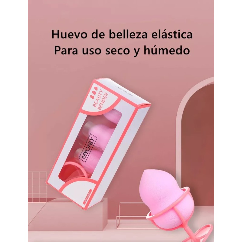 NO.8 Esponjas Maquillaje De Beauty Blender Para Uso Húmedo Y