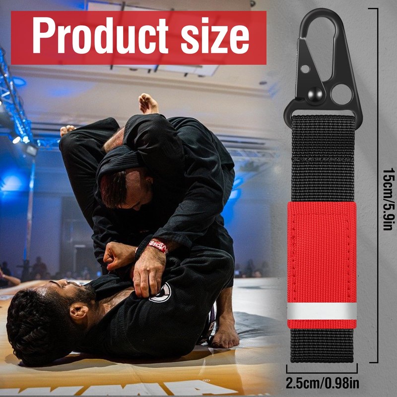 KAKABUBBLE Jiu Jitsu Keychain BJJ Belt Gift for Men &