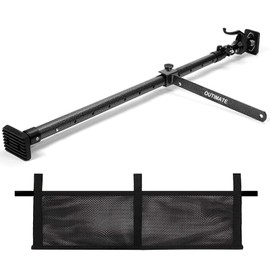 OUTIMATE Cargo Bar for Pickup Truck Bed Expands from 40 to 70 in with 200 LB Bearing Capacity, Comes with 1 Cargo Net Organizer, 1 Divider Bar