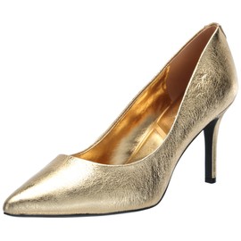 Karl Lagerfeld Paris Women's Royale Dress Pump, Gold, 6