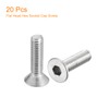 sourcing map #10-32x3/4" Flat Countersunk Head Socket Cap Screws, 20Pcs