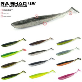 Molix RA Shad 4.5 Inches (Pack of 6) Colour UV Orange Pumpkin 1