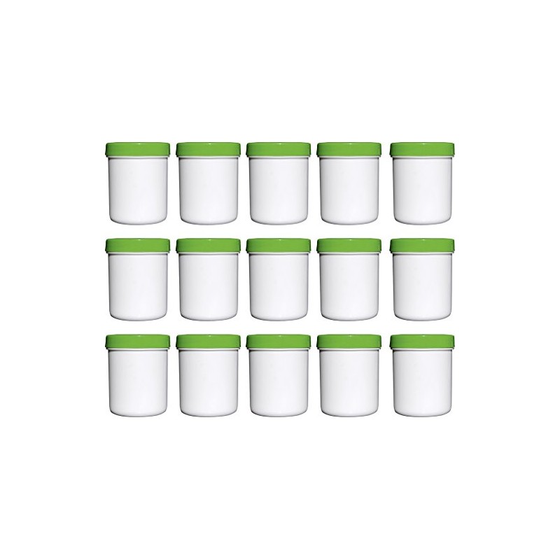 15 Containers Containers Ointment Cream/Ointment Kruke 35ml Capacity, with Green