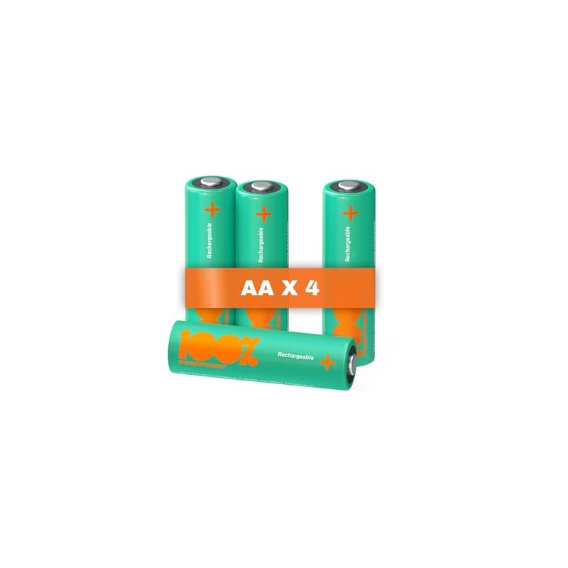 100%PeakPower Pilas AA Recargables 2600 mAh NiMH | Lote de