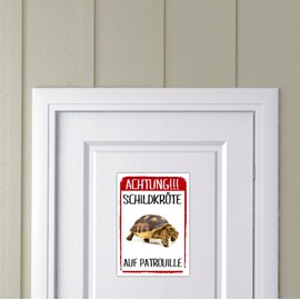 Achtung Axolotl hier wohnen Sign Funny with Saying Door Sign Warning Sign Fun Metal Sign Newt