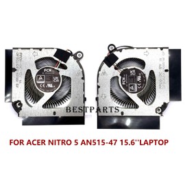BestParts New Genuine CPU+GPU Fan Replacement for ACER Nitro 5 (AN515-58, AN515-46 AN515-47 AN515-47, AN515-58) Gaming Laptop, P/N: FPDG DFSCK22D05883M, FPDH DFSCL12E16486M, 12V Fan