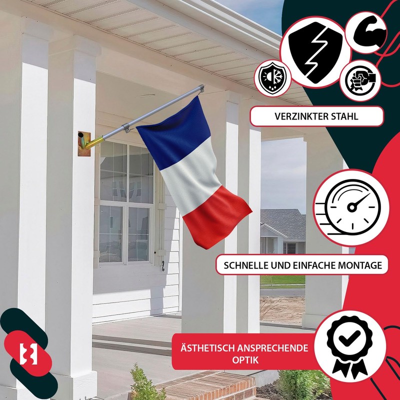 KOTARBAU® Flag Holder 2-Way Screwing Flag Pole Holder Flag Holder