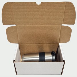 W.E. Roberts Postal Boxes 20x10x10cm (8"x4"x4") White Cardboard boxes for posting small business packaging, shipping box, small parcel boxes, Mailing gift packet Small Parcel (25)