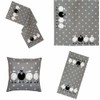 texpot Table Runner 40 x 140 cm with Embroidery Black