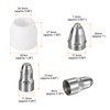 sourcing map 45pcs P80 Plasma Cutter Nozzle Electrodes and Shroud