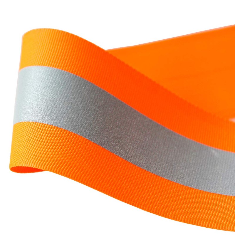 JINBING Sew On Silver Reflective Tape for Clothing Safety Fabric