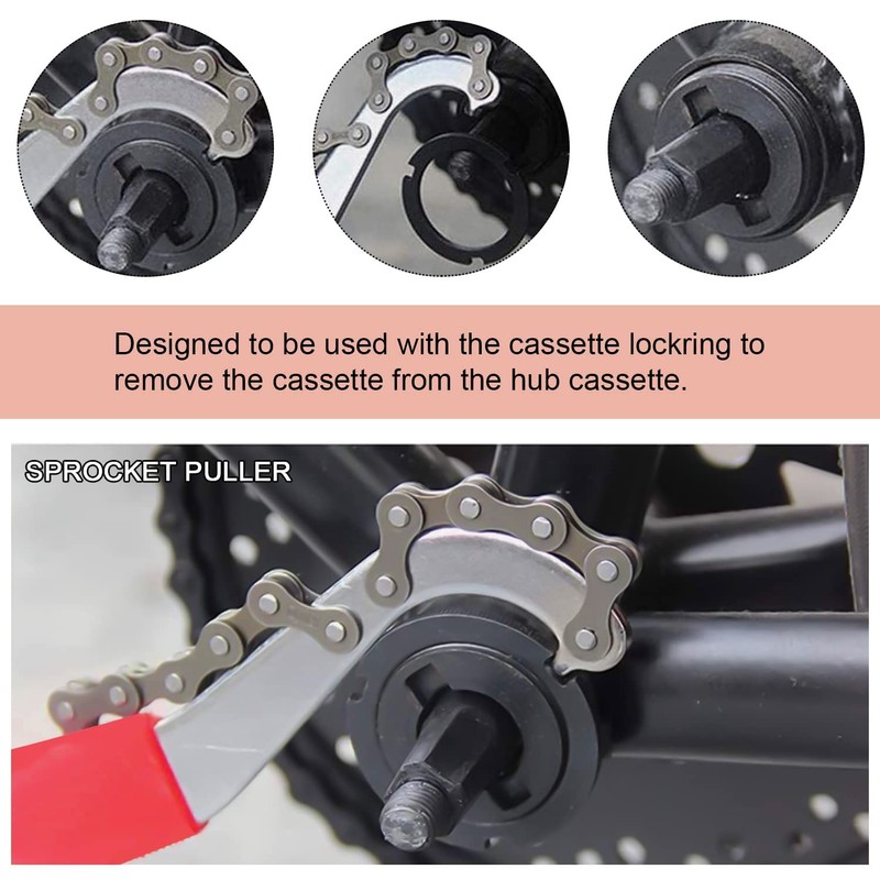 GKZB Bicycle Cassette Removal Tool Bicycle Chain Whip with Crank