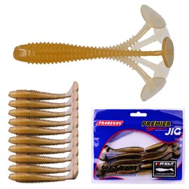 10 Pcs Paddle Tail Swimbaits Lures, 2 and 3 Inch Soft Plastic Fishing Lures Kit, Bass Fishing Lure Swim Baits for Fishing Trout, Crappie, Bass, Redfish, Freshwater, Saltwater, Brown