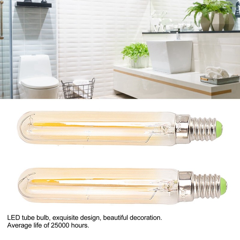 2Pcs LED Tube Bulb 4W E14 2300K Tubular Light Lamp