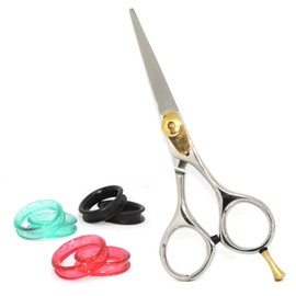 Élan Bare Professional Hair Cutting Scissors, Japanese J2 Stainless Steel, Ergonomic Design with Finger Rest, Adjustable Tension, Silent Operation