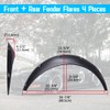 DREAMIZER 4x 2"/50mm Flexible Car Fender Flares Universal Extra Wide
