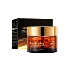 COLMO Crema rejuvenecedora de cápsulas de colágeno profundo con vitamina C, iluminadora hidratante que aumenta el resplandor, 1.76 oz