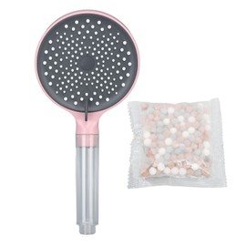 Handheld Shower Head ABS High Pressure 3 Functions Bathroom Shower Sprayer Head for Replacement Pink