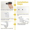UBANU Hanging Closet Rod Support Kit, Include 4Pcs 3/4 J-Shaped