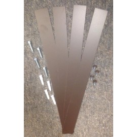 Downspout Straps ALUMINUM WRAP AROUND RAIN GUTTER DOWNSPOUT STRAPS 2x3 W/Screws And Anchors , 4