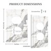 Ukutarly Gray White Marble Outlet Covers Decorative Electrical Wall Plate