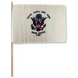 12x18 12"x18" U.S. Coast Guard USCG Grave Marker Stick Flag