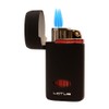 Lotus Matrix Triple Torch Flip Top Lighter with Punch (Black)