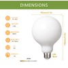 MEILUX 2 Pack G30(G95) Globe LED Light Bulbs, 5.5W Dimmable