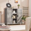 Iwell Storage Cabinet with 2 Doors and 4 Adjustable Shelves,
