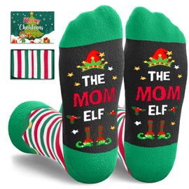 HAPPYPOP Christmas Gifts Socks for Women - Secret Santa Socks Xmas Stocking Stuffers for Her Mom, Mom Mother Christmas Gifts