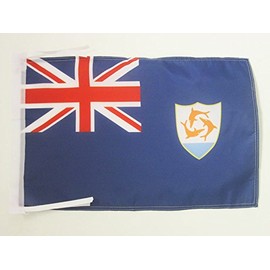 AZ FLAG Anguilla Flag 18'' x 12'' Cords - Anguillian – British Small Flags 30 x 45cm - Banner 18x12 in