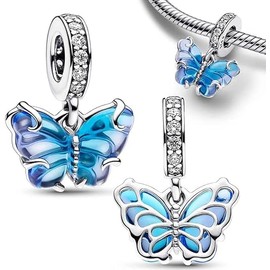 Pandach Women's Charm Pendant for Bracelet, 925 Sterling Silver Charms Beads Fits Bracelet and Necklace, Compatible with European Bracelets for Women Girls C11, Sterling Silver