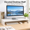 Computer & Laptop Riser Shelf for Desk Storage – Wooden