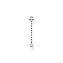THOMAS SABO Women's Single Stud Earrings, Silver, Cubic Zirconia