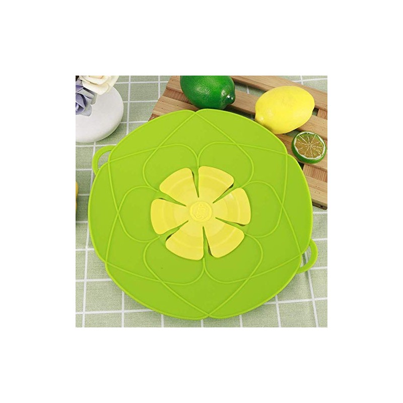 Cubierta de tapa con tapón de silicona antiderrame para ollas
