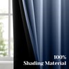 HOMEIDEAS Navy Blue 100% Ombre Blackout Curtains for Bedroom, 52