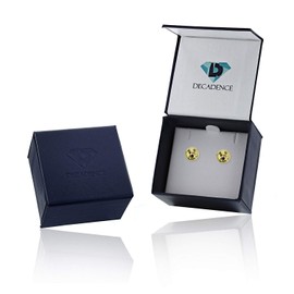 14K Yellow Gold 6mm Diamond Cut Ball Stud Earrings with 14K Gold Silicon Earring Backs