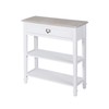 kinbor Wood Console Table with Drawer and Shelf for Living