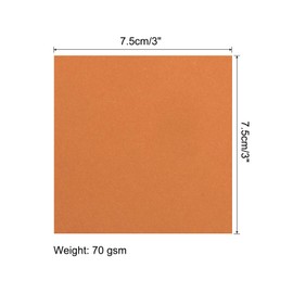 QUARKZMAN 100 Sheets Origami Paper Double-Sided Orange Red 7.5 x 7.5 cm 70 gsm Square Folding Sheet for Arts and Crafts Beginners Gift Decorations