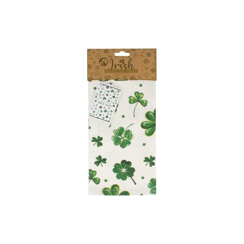 Shamrock Gift Company - Waffle Tea Towel 'Good Luck From