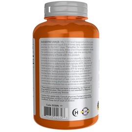 Now Foods | Creatine Monohydrate, 8 Oz | Monohidrato de Creatina, 227 Gr