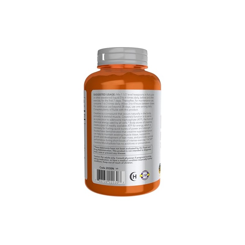 Now Foods | Creatine Monohydrate, 8 Oz | Monohidrato de