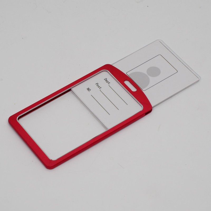 BAWAKO Aluminium ID Card Holder with Neck Strap, ID Card