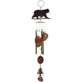 Sunset Vista Designs 93871 Wilderness Wonders-36-Inch Handcrafted Wind Chime, 36-Inch, Black Bear
