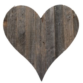BarnwoodUSA Rustic Farmhouse Wood Heart | Valentines | Wall Decor | Natural Weathered Gray | Made from 100% Reclaimed and Recycled Wood | 18"