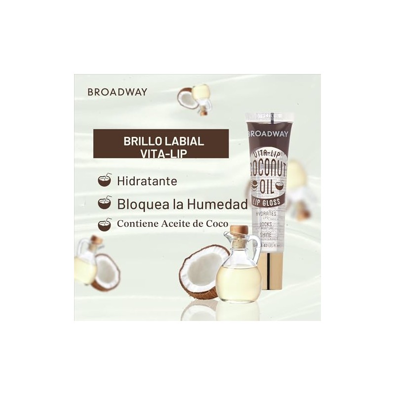 Broadway Vita-Lip brillo de labios transparente de 0.47 onzas, 3