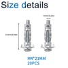 INCREWAY Wall Anchor, 20 Pcs M4×21 Heavy Duty Zinc Plated