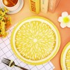 FYSUIMU 24 Pcs Lemon Paper Plates Yellow Lemon Slice Disposable